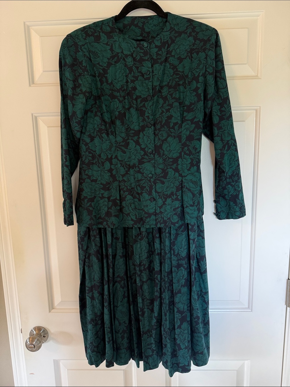 Vintage Laura Ashley Floral Blouse & Maxi Skirt Set - made in Great Britain